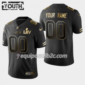 Camiseta Niño NFL San Francisco 49ers Personalizar Nike Negro Golden Edition 2020 Super Bowl LIV